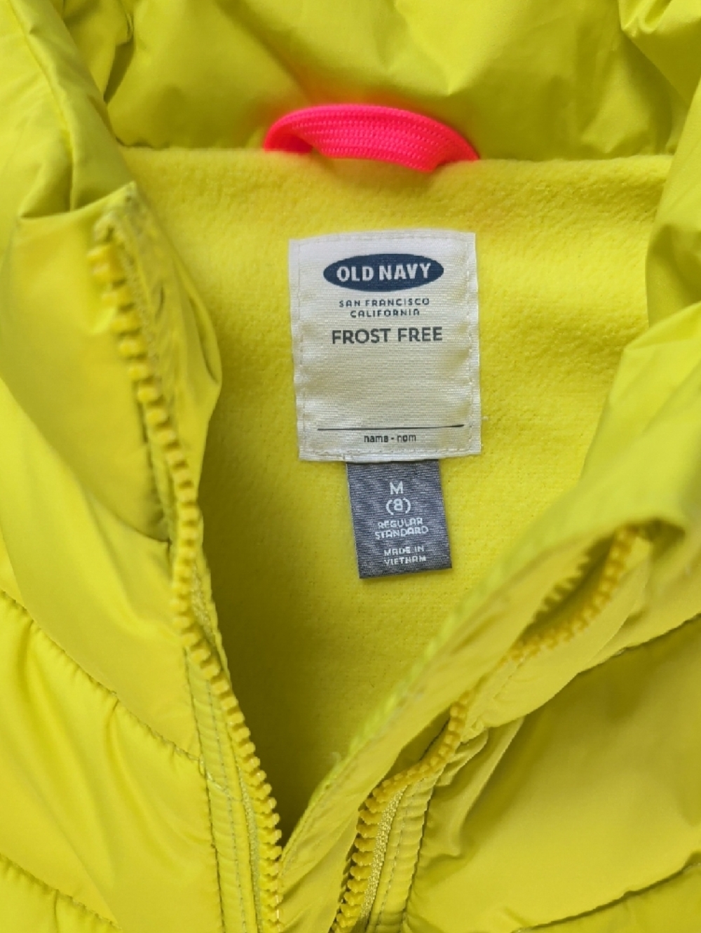 Old Navy Girls Size 8 Black Sequin Heart Top with Yellow Chartreuse Puffer Vest - Picture 2 of 8